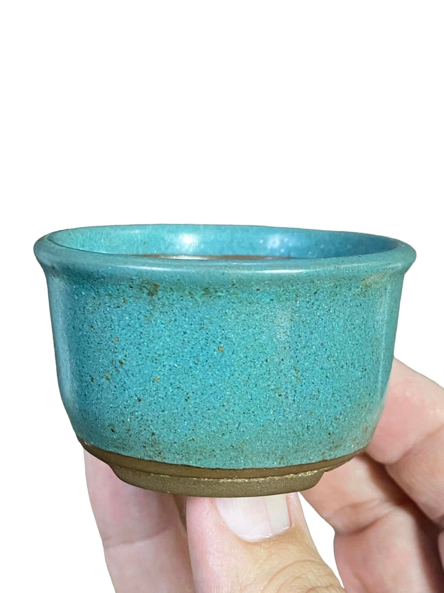 Japanese - Old Glazed Round Mame Production Pot (2-3/4" wide)