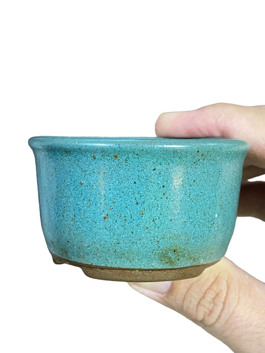 Japanese - Old Glazed Round Mame Production Pot (2-3/4" wide)