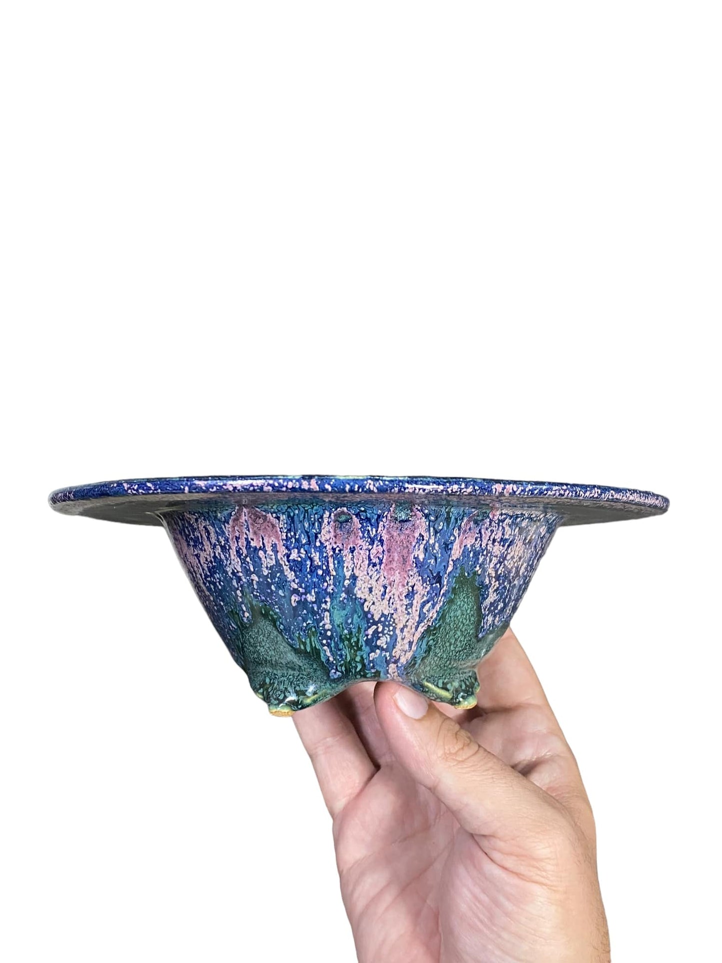 Kiyoshi Kiowai “Fuka” - Stunning Glaze and Flared Lip Pot (8-13/16" wide)