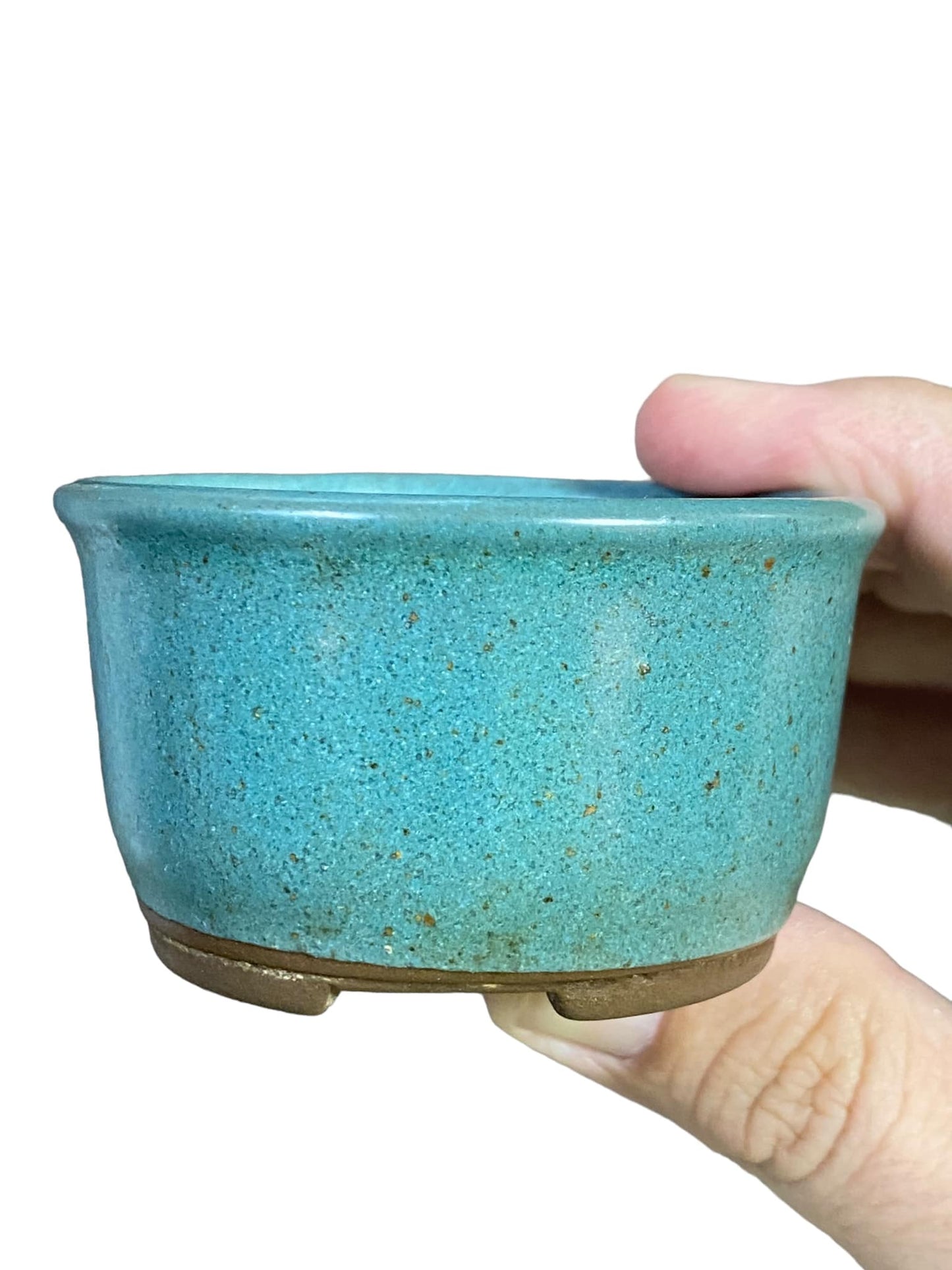 Japanese - Old Glazed Round Mame Production Pot (2-3/4" wide)