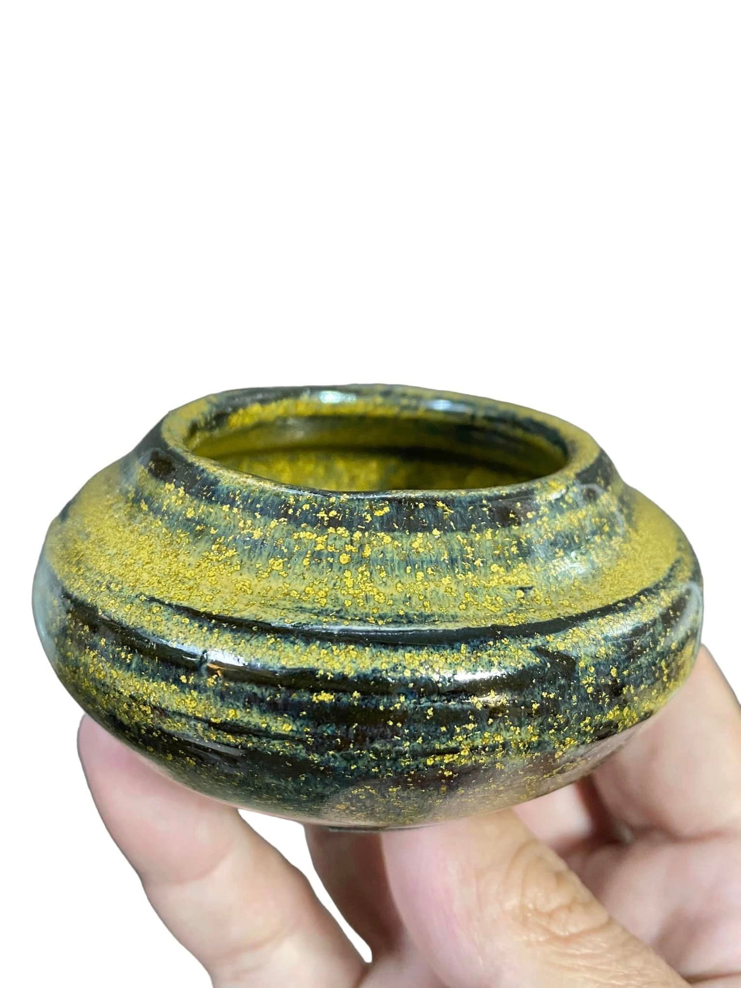 Shoseki - Uniquely Glazed and Shaped Bowl (3-3/8" wide)