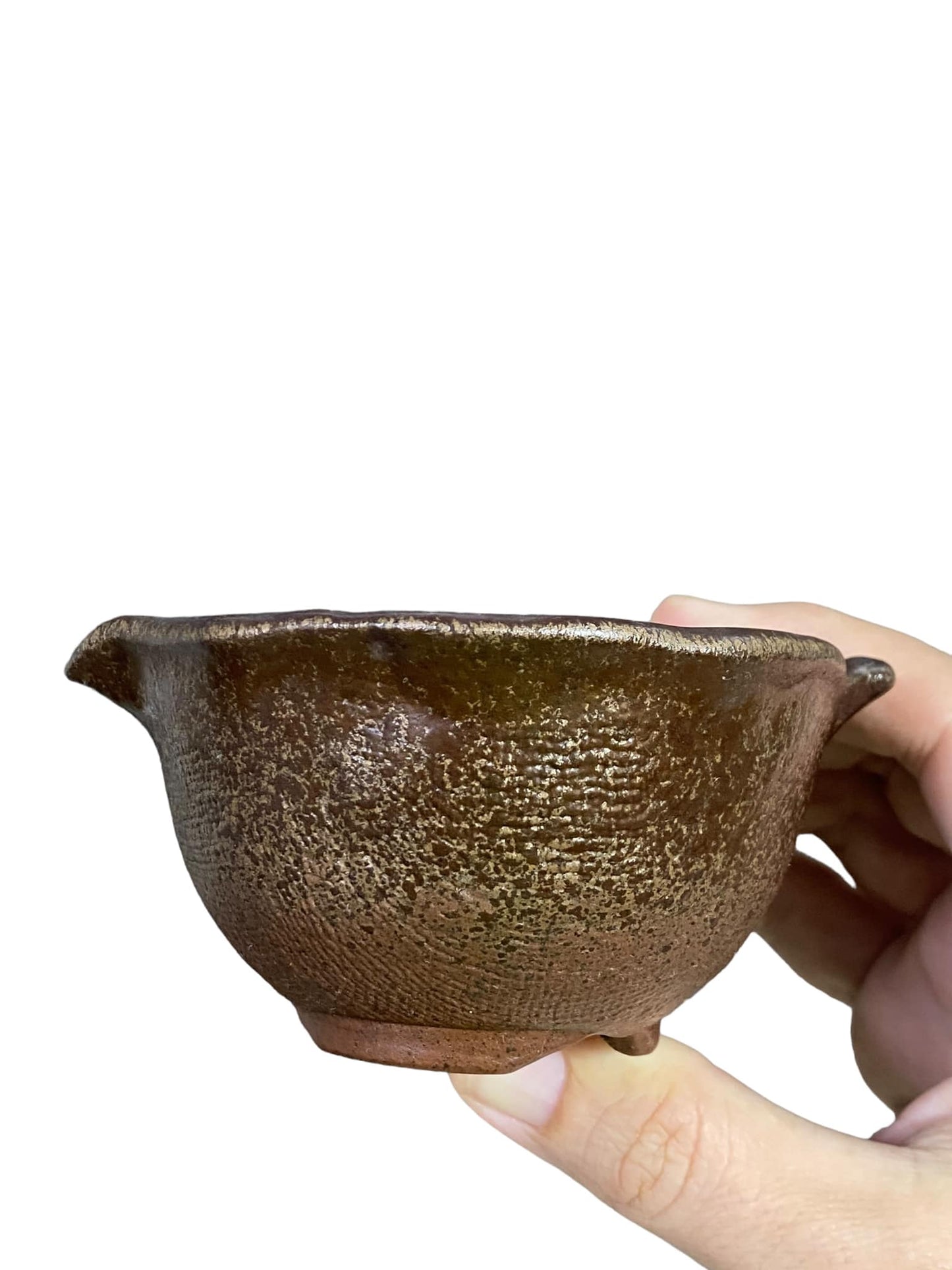 Bunzan - Cool Leaf Design Bowl Pot (4-1/4" wide)