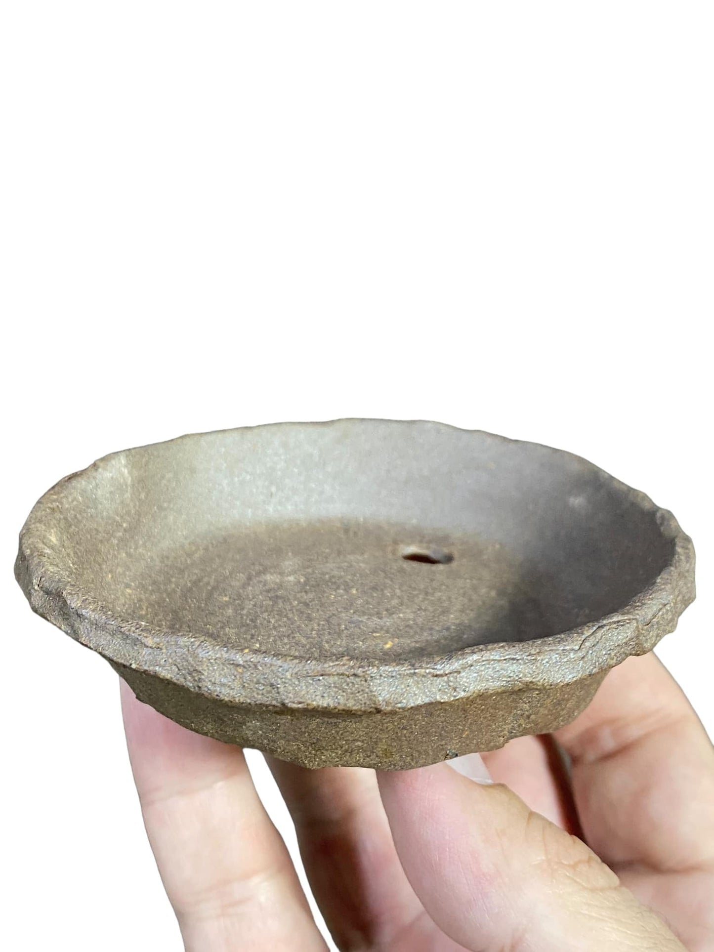 Syoju- Unique Unglazed Nanban/Shallow Bowl (3-7/8" wide)