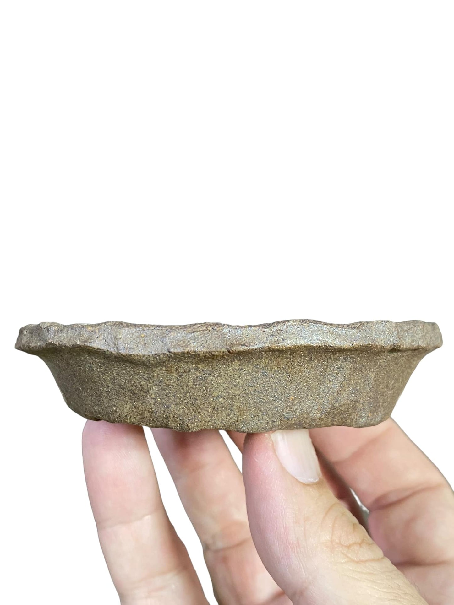 Syoju- Unique Unglazed Nanban/Shallow Bowl (3-7/8" wide)