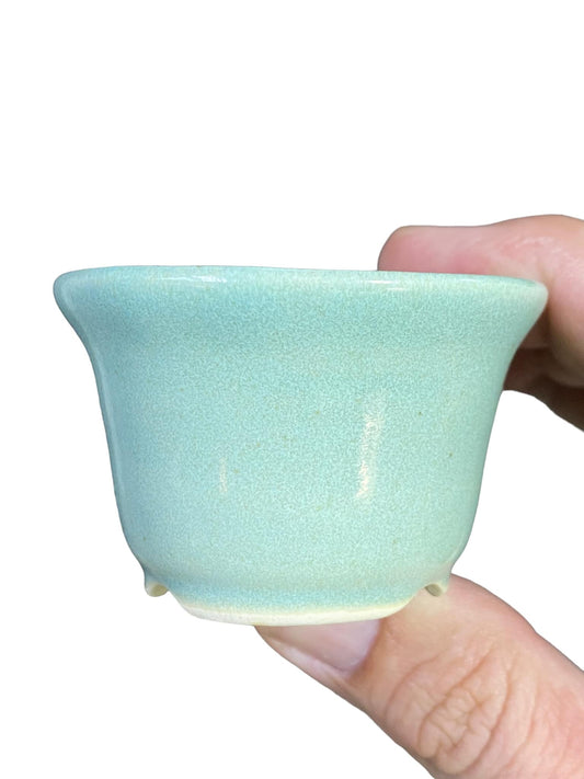 Shoseki - Amazing Glazed Light Blue/Green Round (2-3/8")