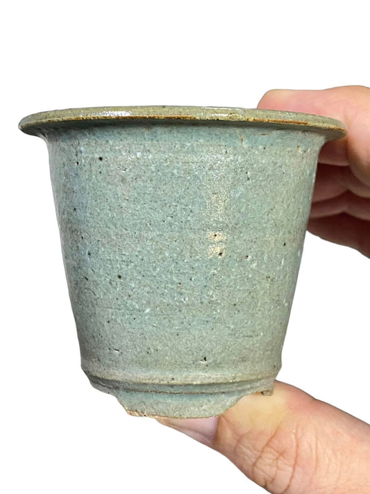 Japanese - Old Green Glazed Cascade Pot (2-3/4" wide)