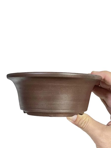 Yamaaki - Classic Style Unglazed Bowl Bonsai Pot (5-13/16" wide)