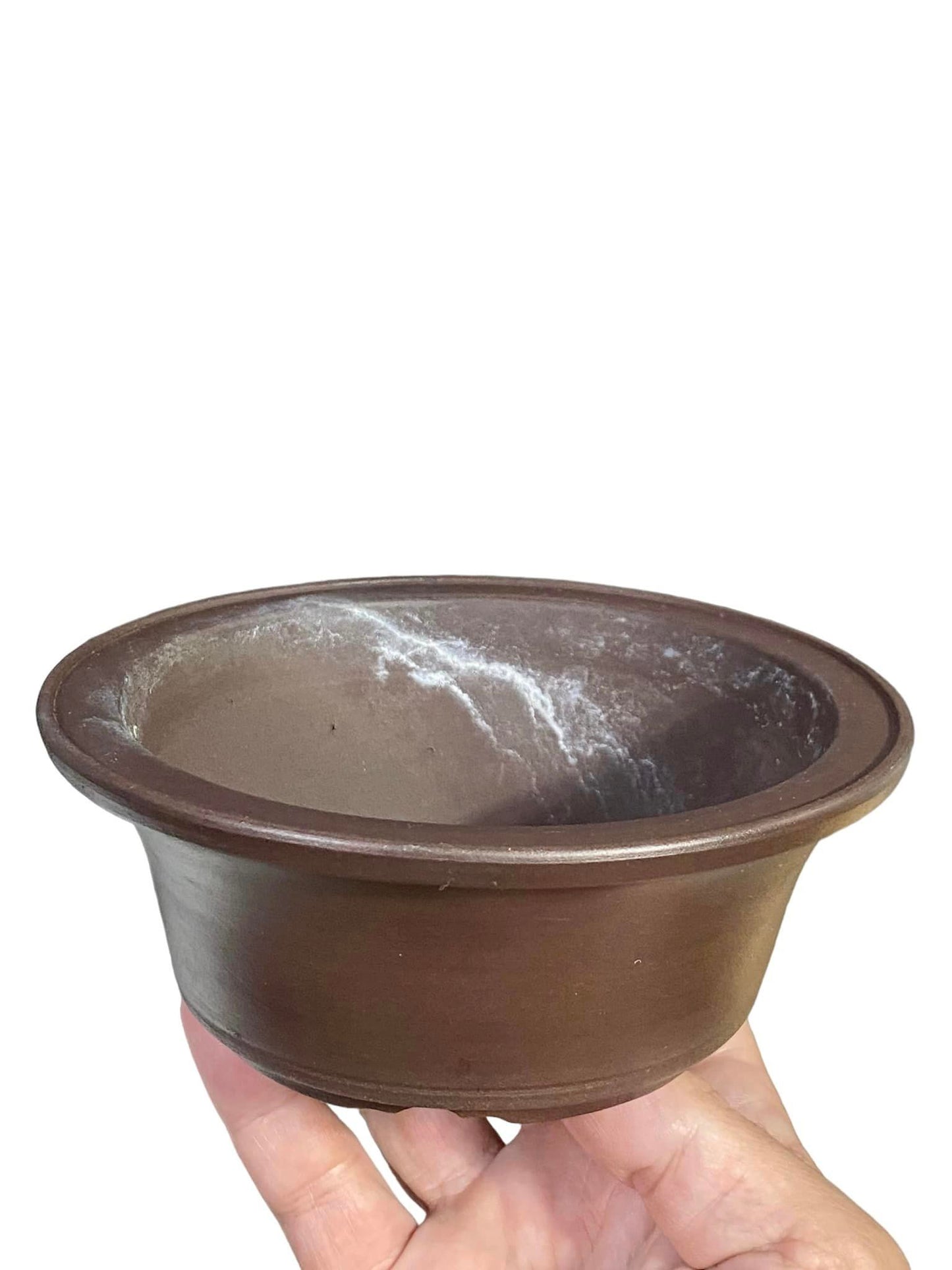 Yamaaki - Classic Style Unglazed Bowl Bonsai Pot (5-13/16" wide)