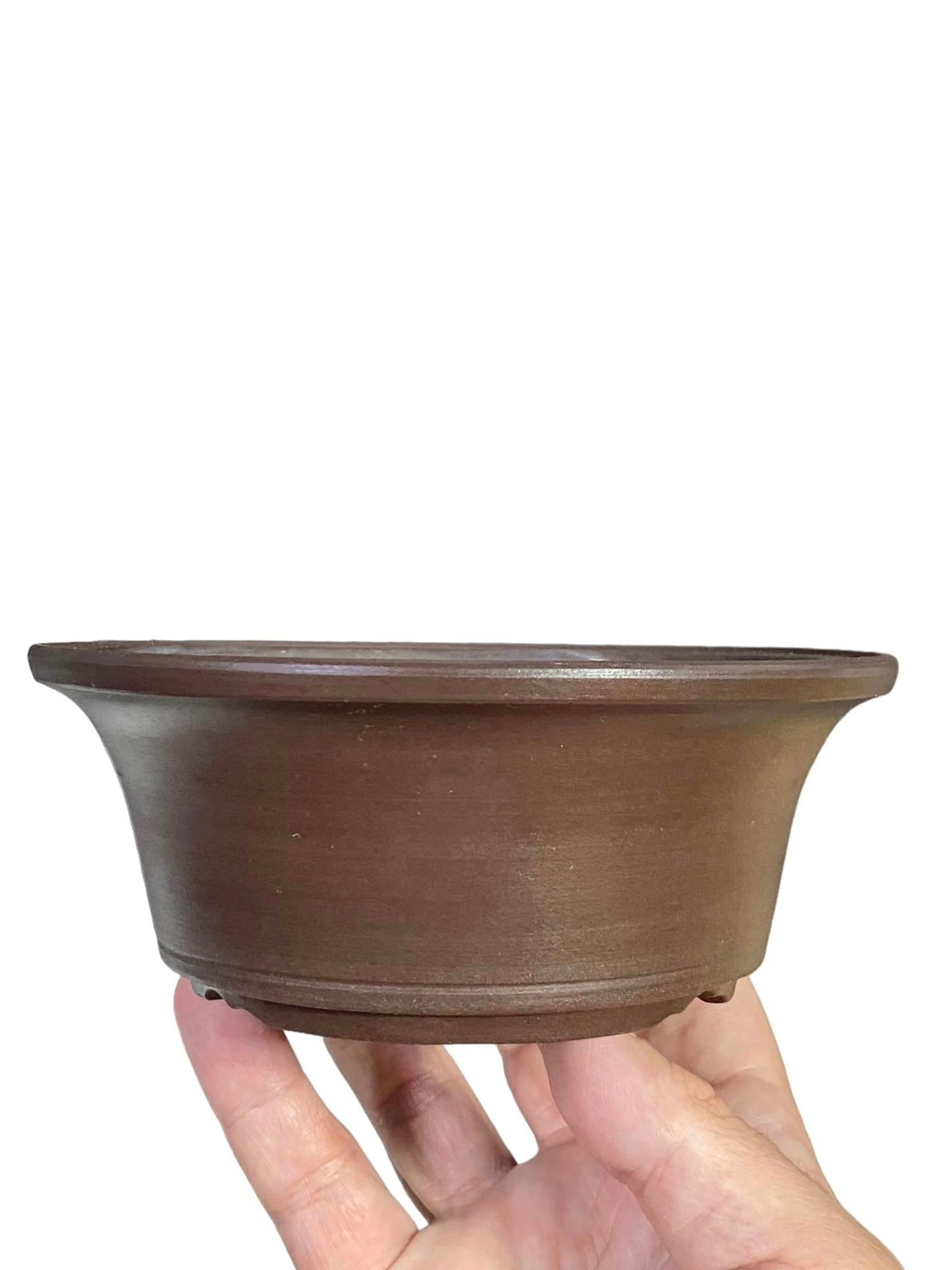 Yamaaki - Classic Style Unglazed Bowl Bonsai Pot (5-13/16" wide)