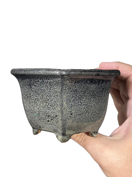 Shuho - Beautiful Greyscale Speckled Glaze (4-3/16" wide)