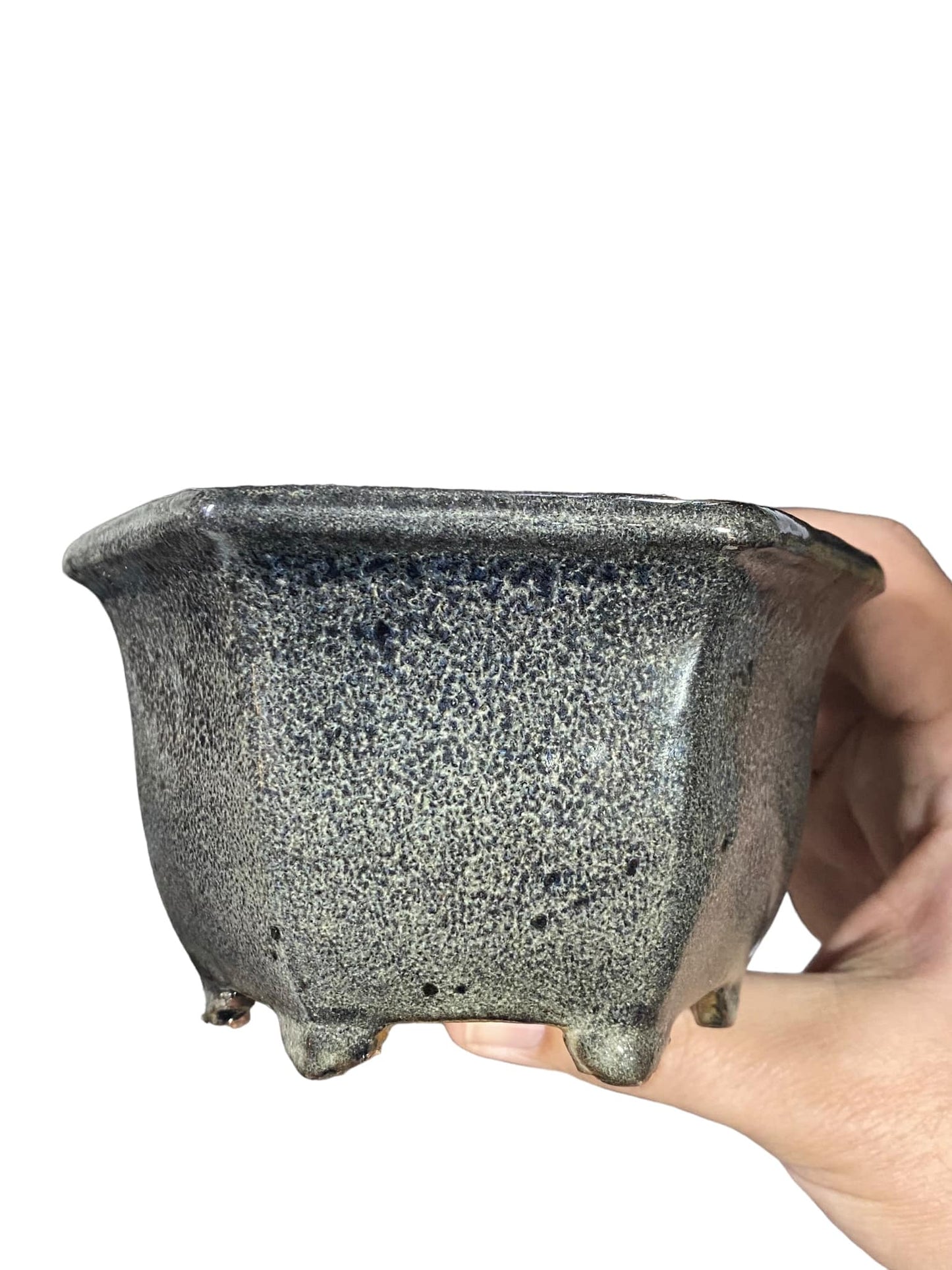 Shuho - Beautiful Greyscale Speckled Glaze (4-3/16" wide)