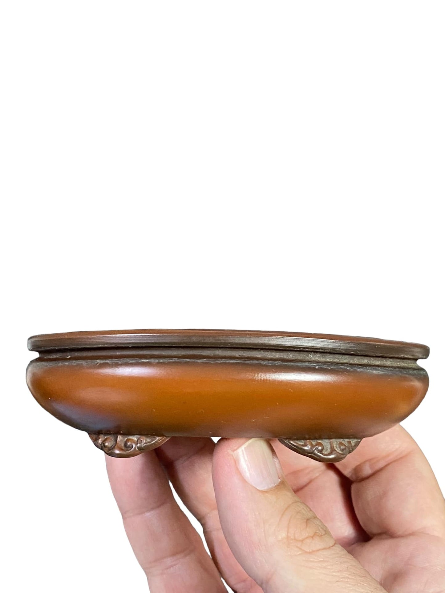 Hokido- Very Old and Highly Collectible Oval Bonsai Pot (4-1/8" wide)