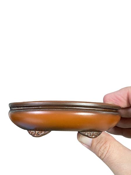 Hokido- Very Old and Highly Collectible Oval Bonsai Pot (4-1/8" wide)