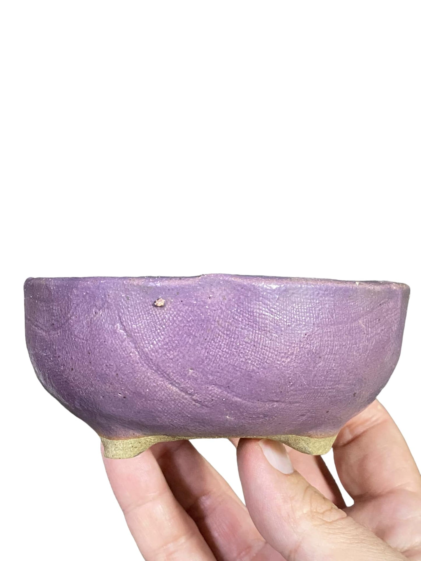 Shoseki -  Steller Purple Bowl Bonsai Pot (4-1/2" wide)