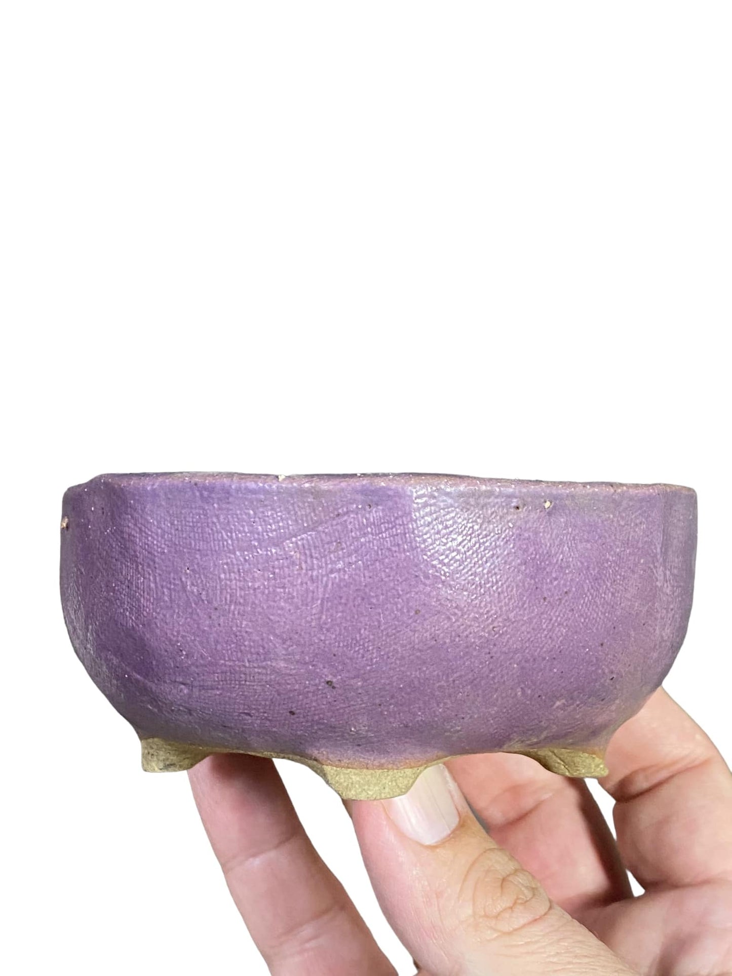 Shoseki -  Steller Purple Bowl Bonsai Pot (4-1/2" wide)