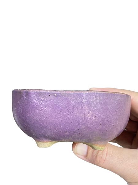 Shoseki -  Steller Purple Bowl Bonsai Pot (4-1/2" wide)