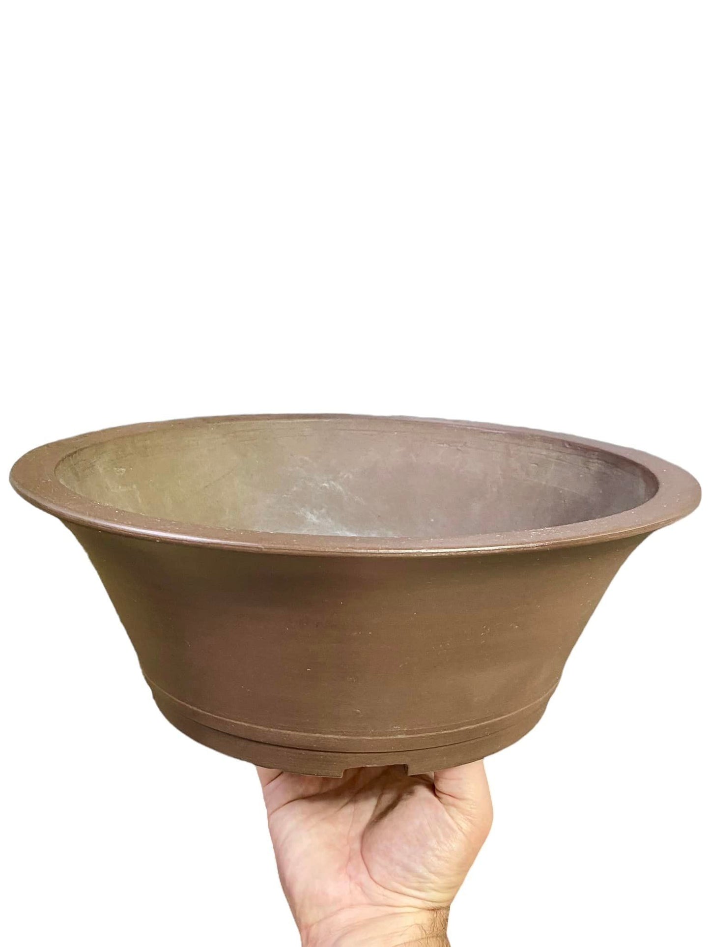 Japanese - Large Old Unglazed Bonsai Training Pot (13-1/2" wide)