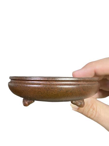 Bigei -   Classic Shallow Footed Bowl Bonsai Pot (3-5/8" wide)