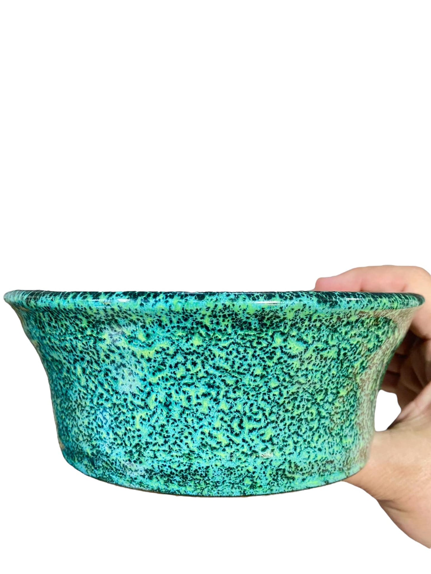 Shuho - Bright Glazed Bowl Bonsai Pot (7-1/8" wide)