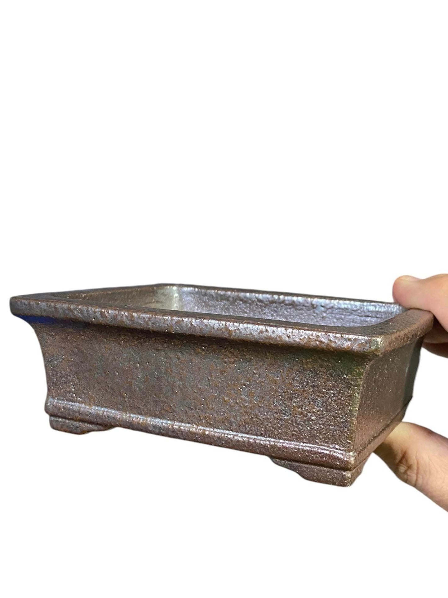 Yamaaki - Wood Fired Rectangle Style Bonsai Pot (5-3/8" wide)