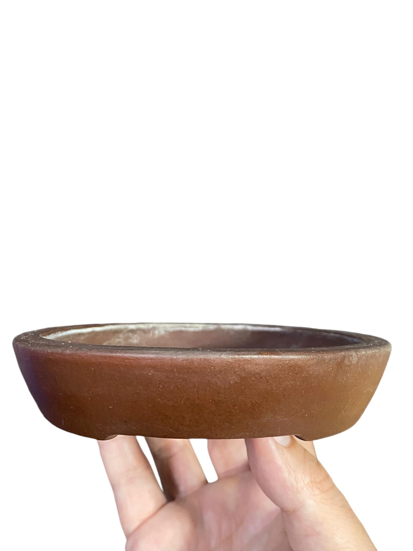 Yamaaki - Classic Shallow Oval Bonsai Pot (6-7/8" wide)