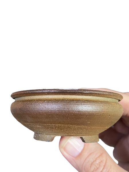 Sensui - Wood Fired Unglazed Bowl Bonsai Pot (3-1/16" wide)