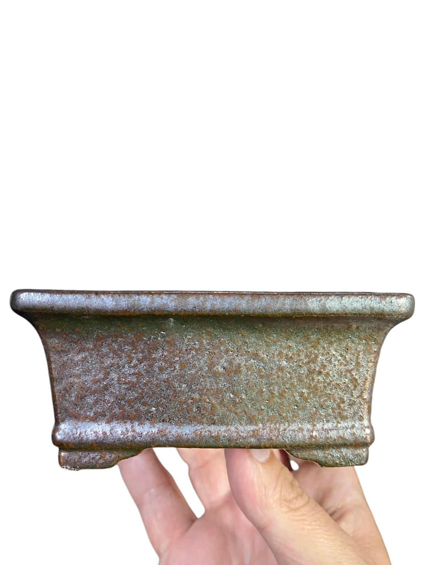 Yamaaki - Wood Fired Rectangle Style Bonsai Pot (5-3/8" wide)