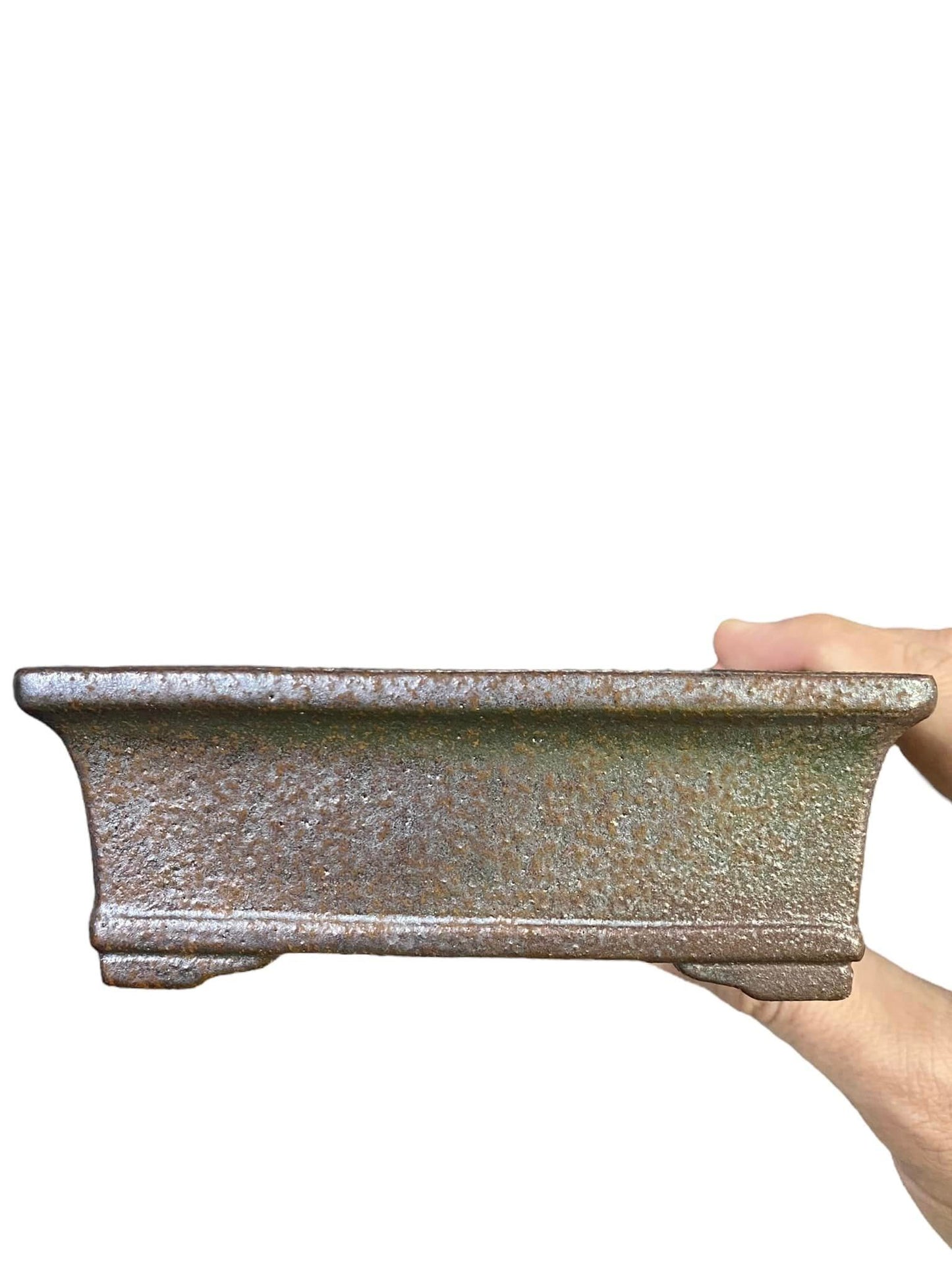 Yamaaki - Wood Fired Rectangle Style Bonsai Pot (5-3/8" wide)