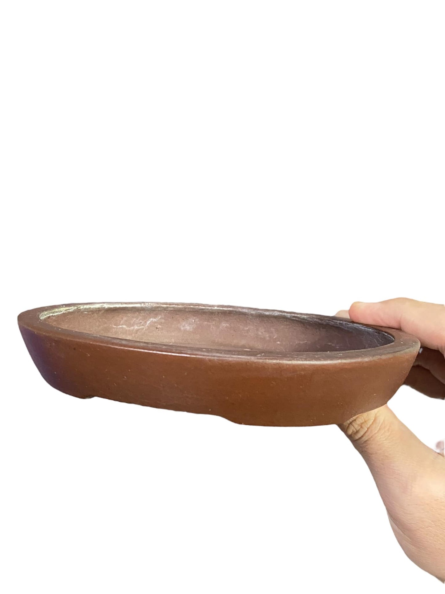 Yamaaki - Classic Shallow Oval Bonsai Pot (6-7/8" wide)