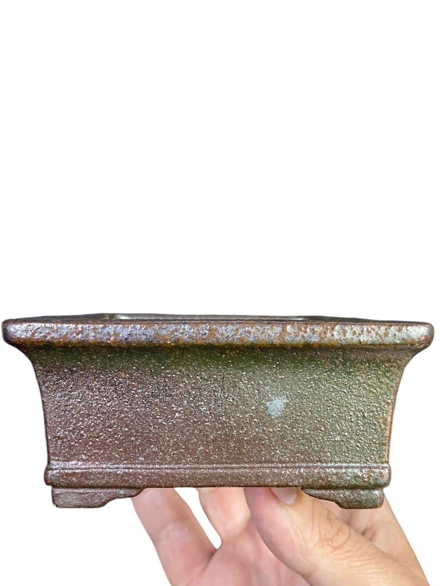 Yamaaki - Wood Fired Rectangle Style Bonsai Pot (5-3/8" wide)