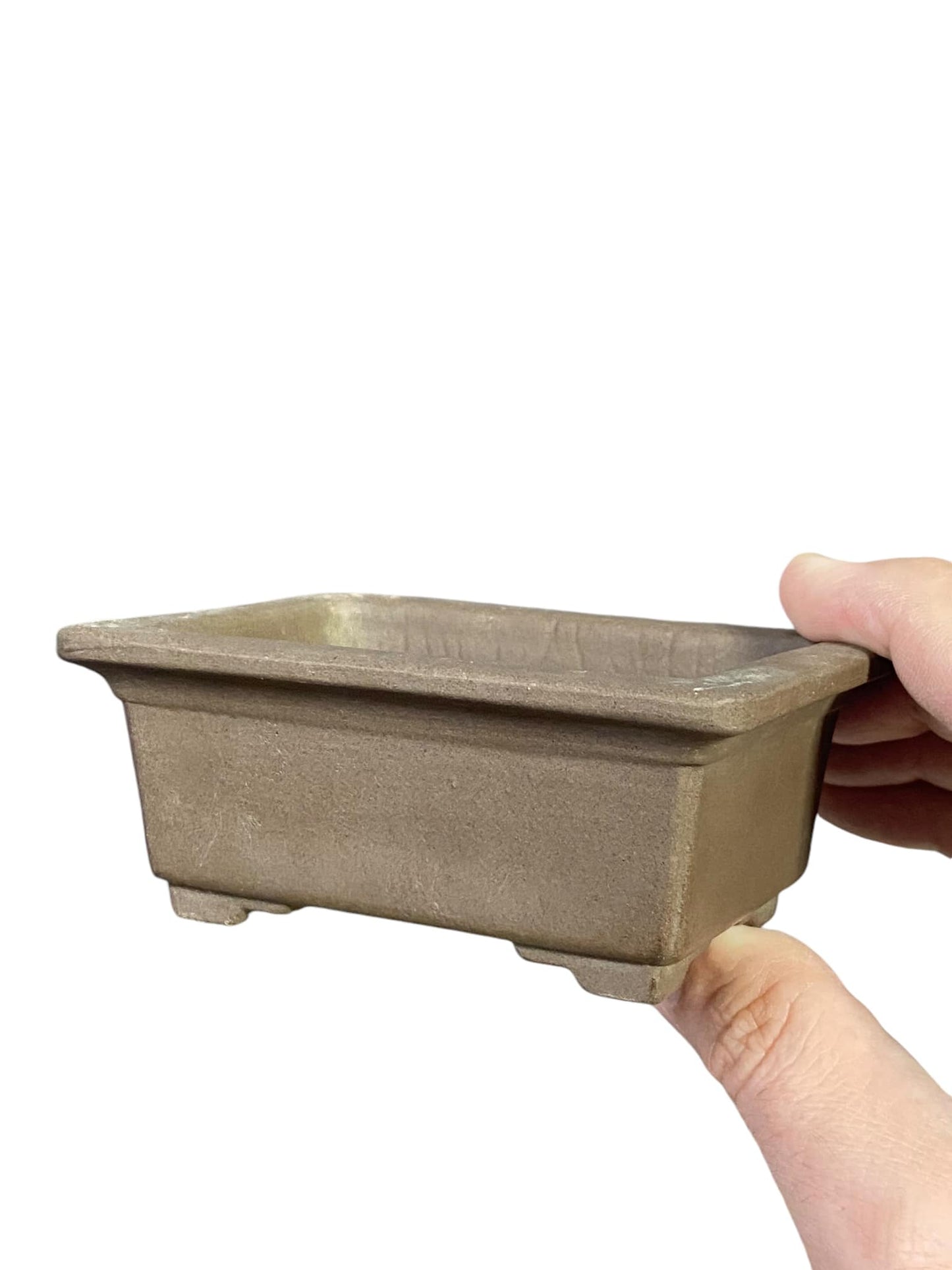 Kozan Kiln - Classic Footed Rectangle Bonsai Pot (4-1/8" wide)