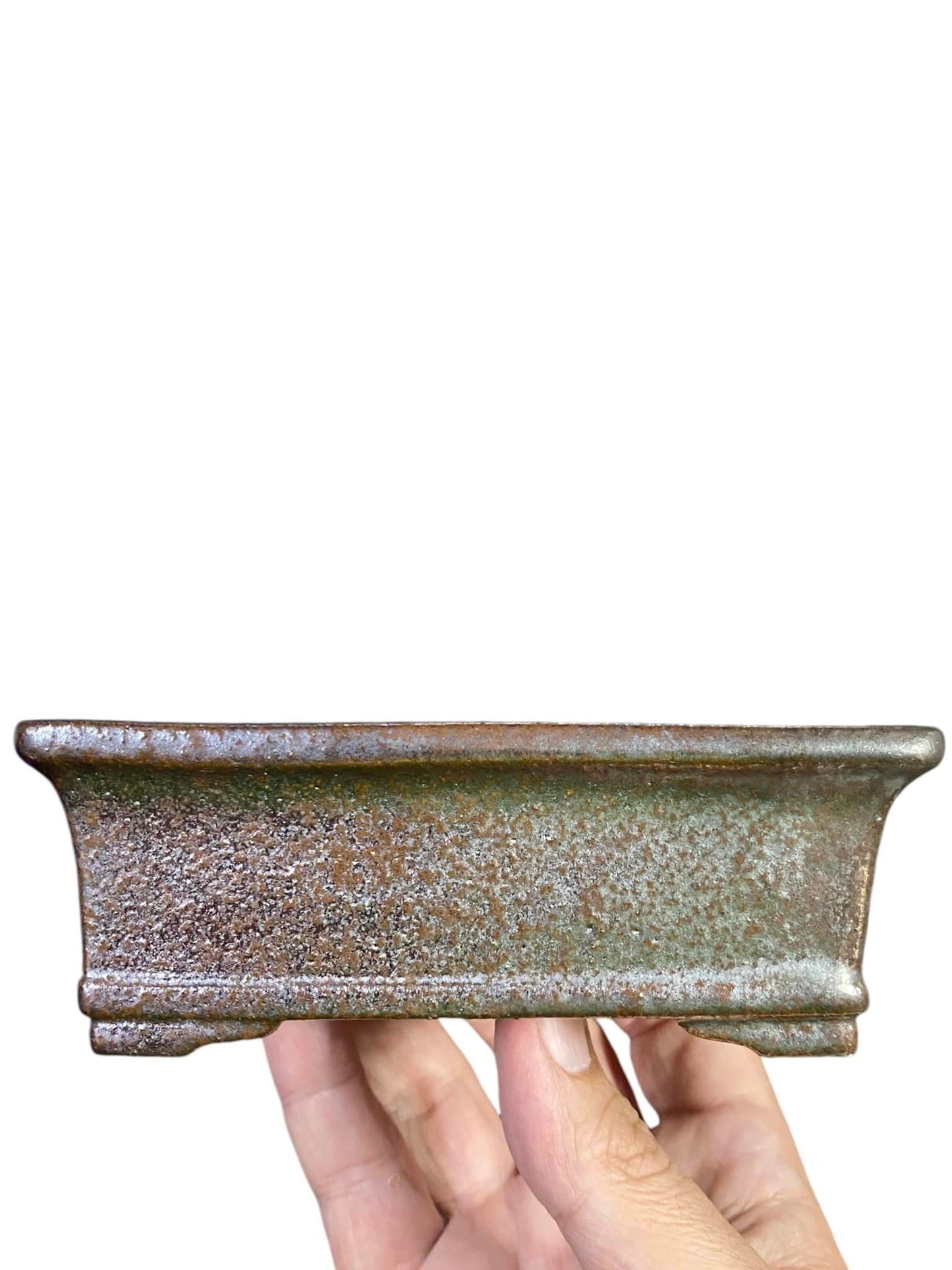 Yamaaki - Wood Fired Rectangle Style Bonsai Pot (5-3/8" wide)