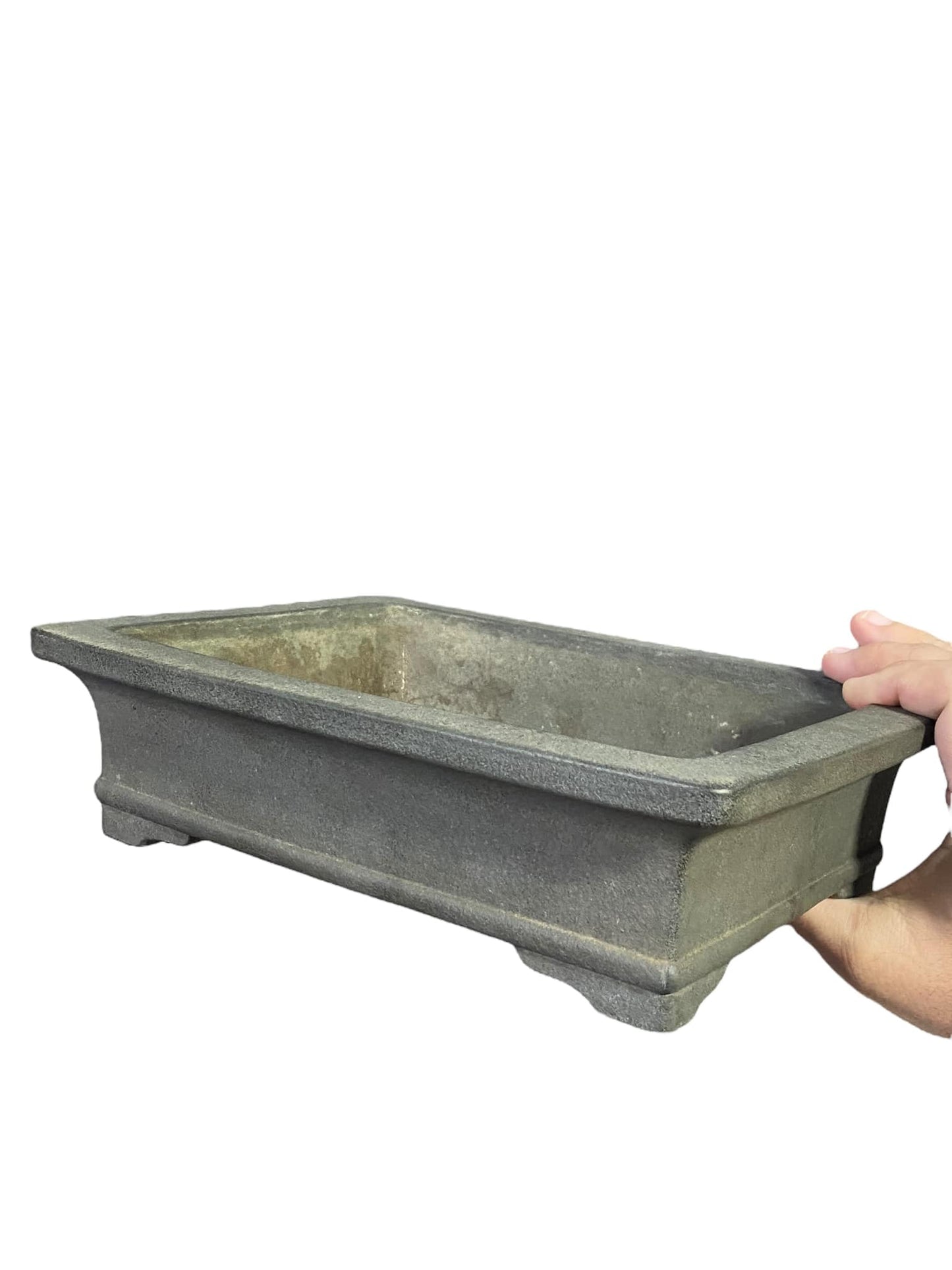 Yamaaki - Old Unglazed Rectangle Bonsai Pot (11-1/4" wide)