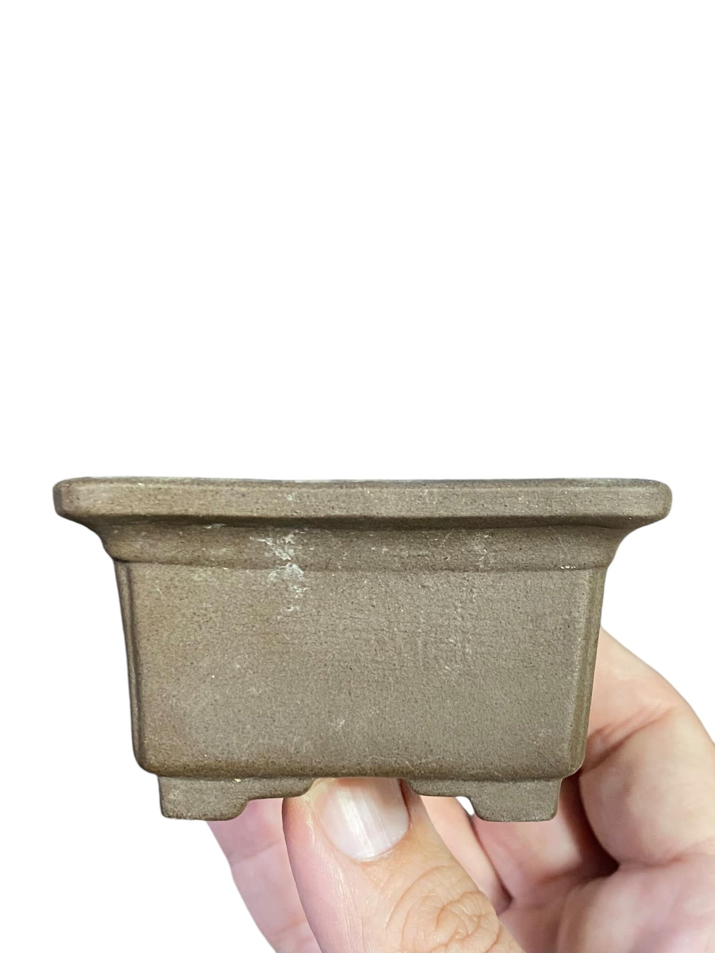 Kozan Kiln - Classic Footed Rectangle Bonsai Pot (4-1/8" wide)