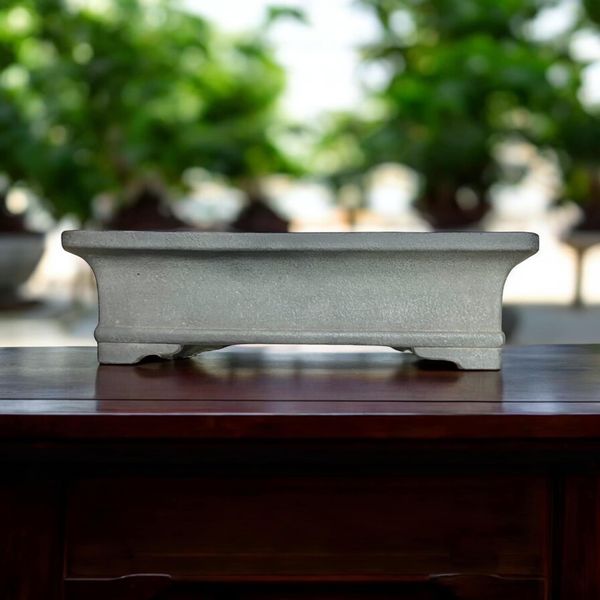 Yamaaki - Old Unglazed Rectangle Bonsai Pot (11-1/4" wide)