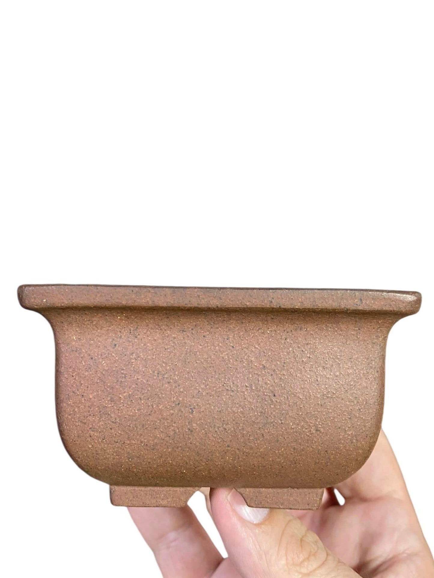 Yamaaki - Classic Flared Rim Square Bonsai Pot (3-15/16" wide)