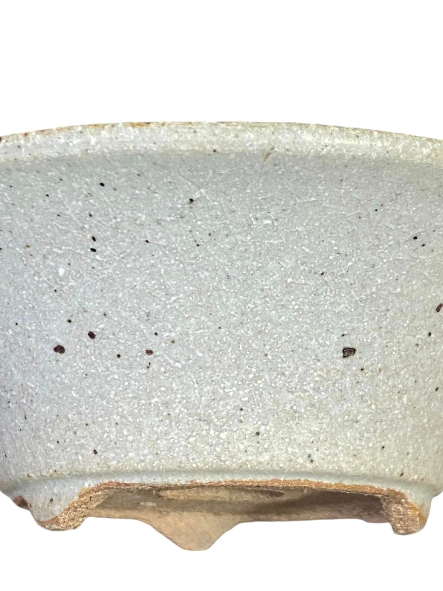 Shoseki -  Beautiful Stone Glazed Bowl Bonsai Pot (4-3/4" wide)