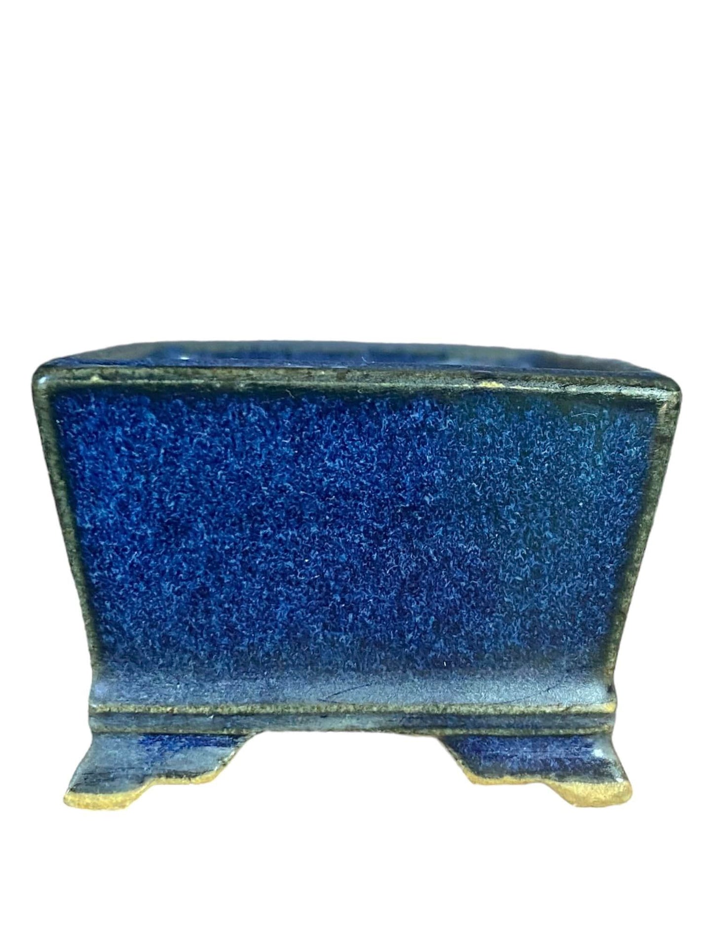 Bikoh - Namako Mame Glazed Rectangle Bonsai Pot (2-1/4" wide)