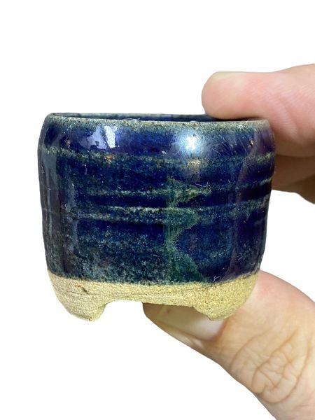 Japanese - Glazed Mame Bowl Bonsai Pot (1-13/16" wide)