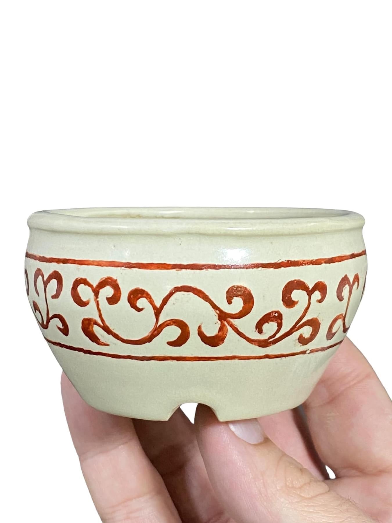 Ikegami - Painted Bowl Bonsai Pot