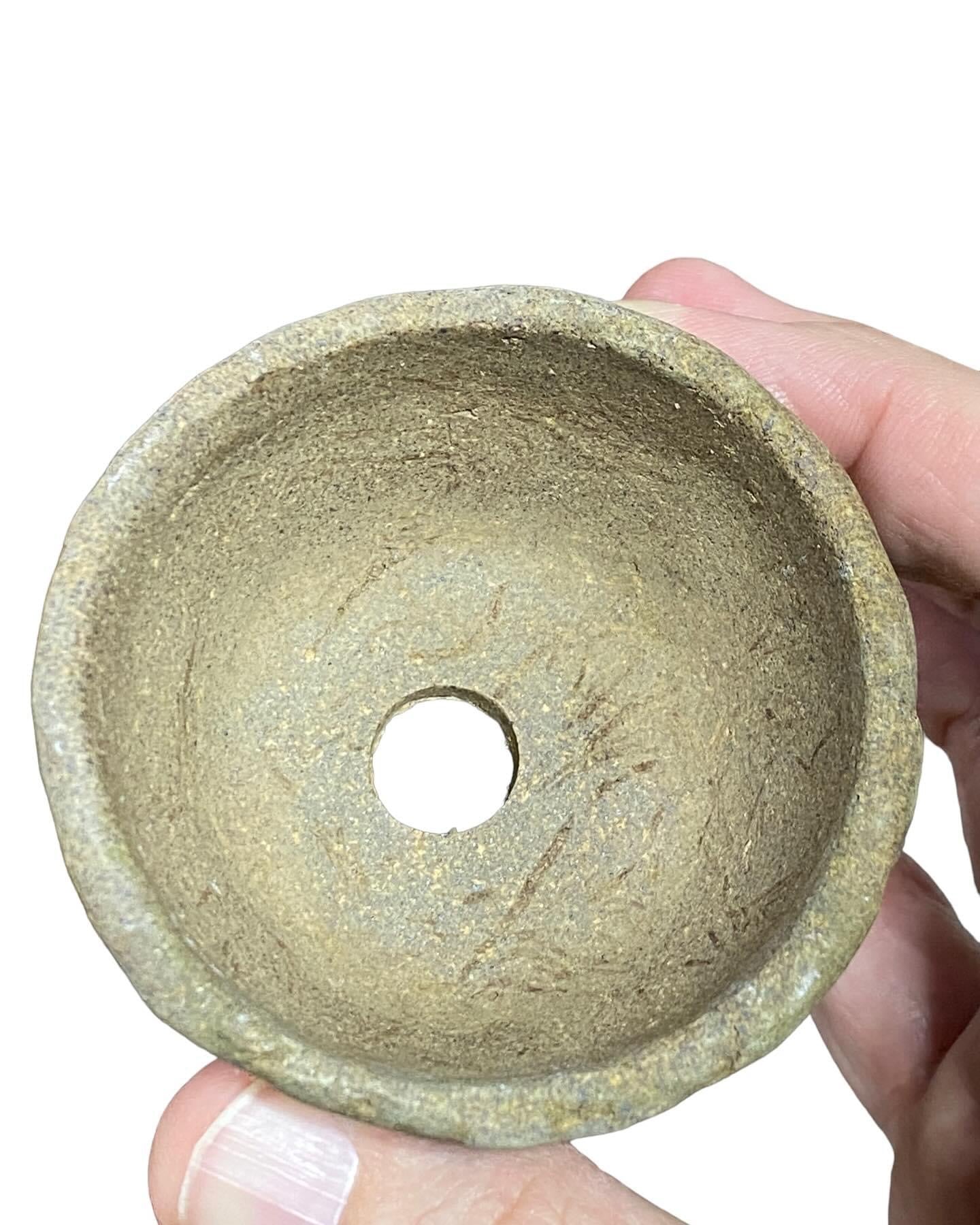 Mituyama - Rolled Rim Footed Bonsai Pot (2-7/8” wide)
