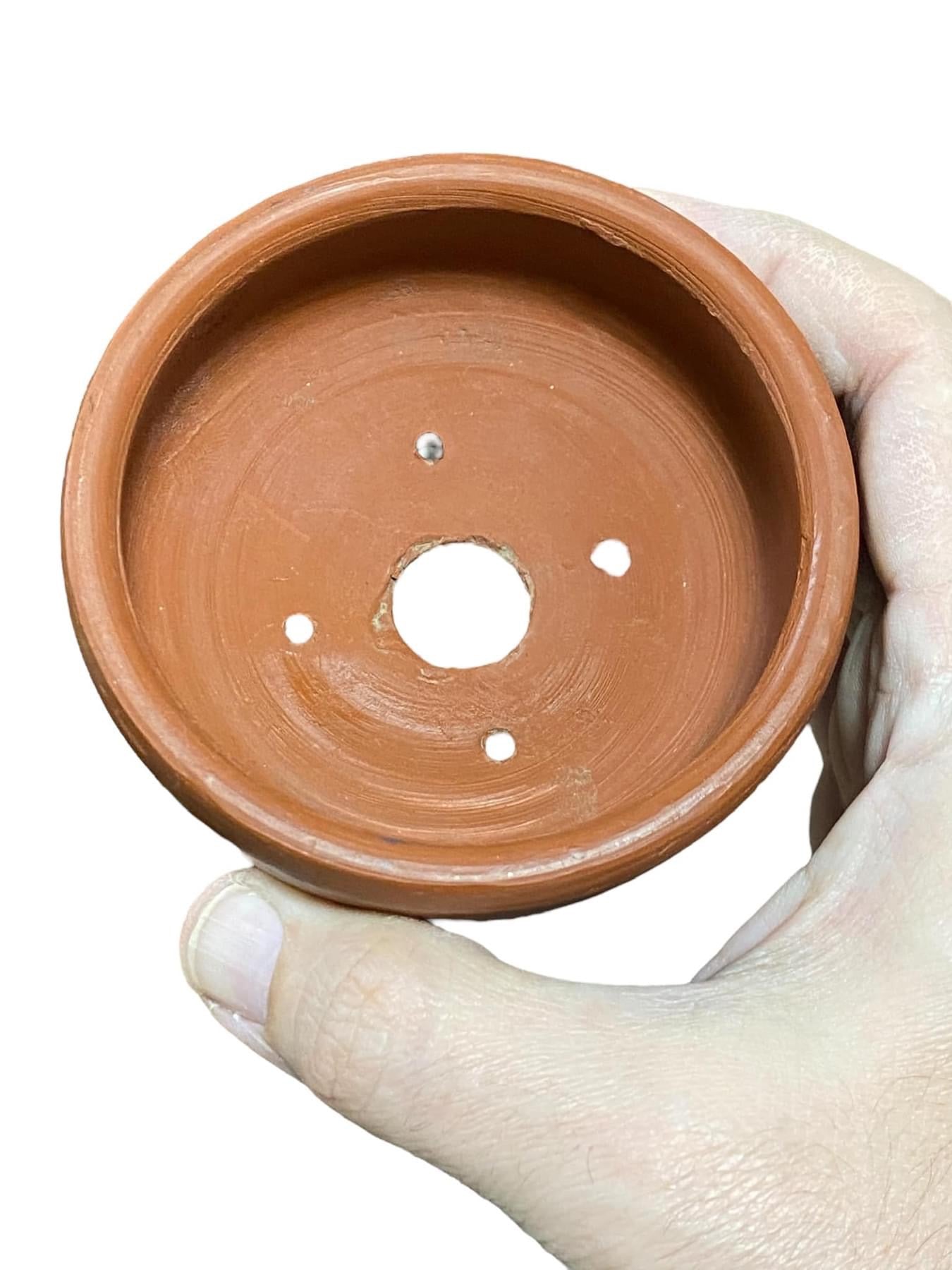Japanese - Unlazed Round Bonsai Pot from Japan
