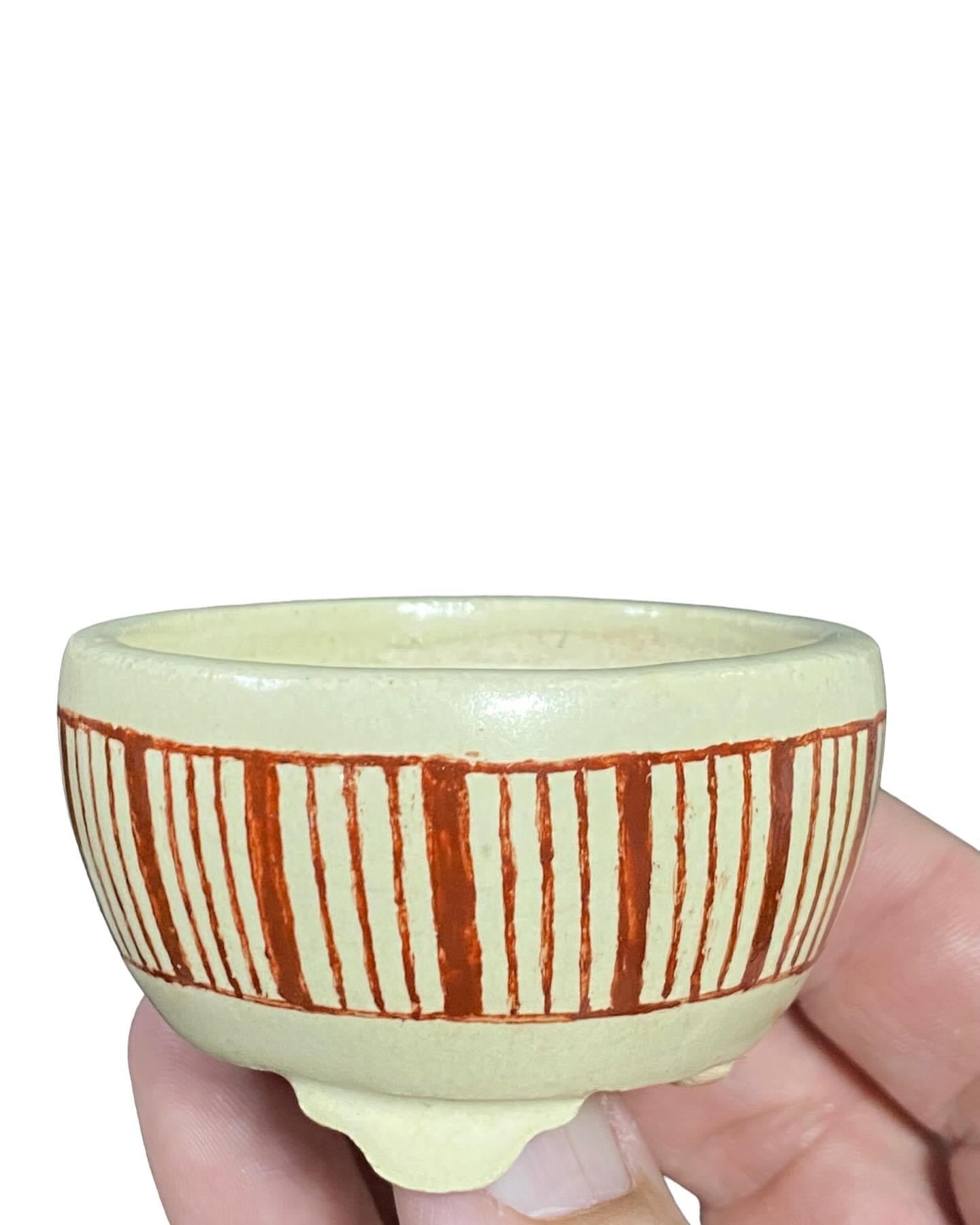 Ikegami - Rare Set of 2 Graduated Bonsai Pots (2-15/16” wide)