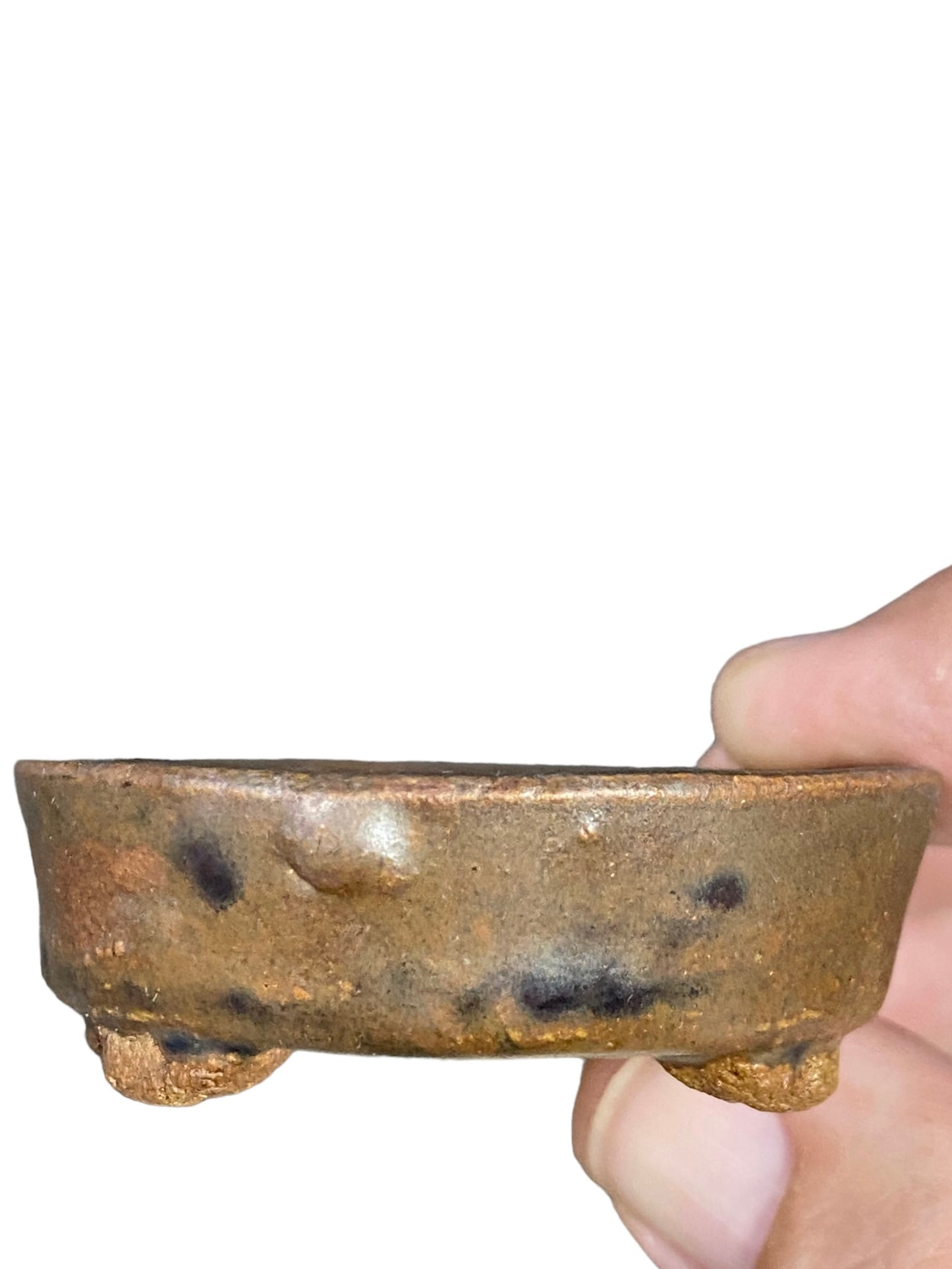 Japanese - Mame Footed Bowl Bonsai Pot (2-1/8” wide)