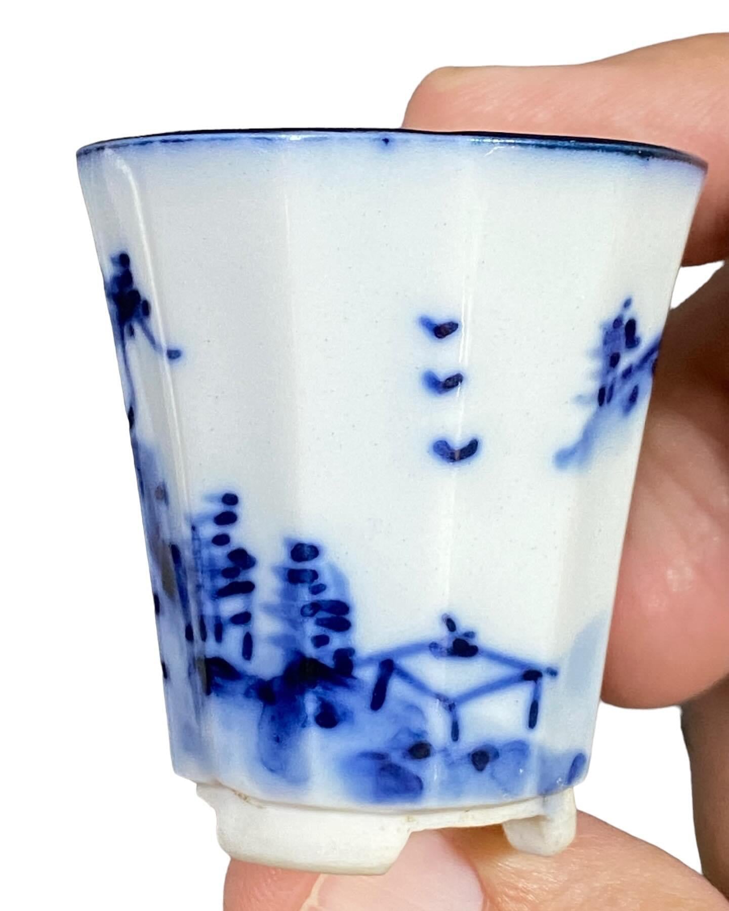 Haruyoshi - Rare Painted Cascade Bonsai Pot (1-3/4” wide)