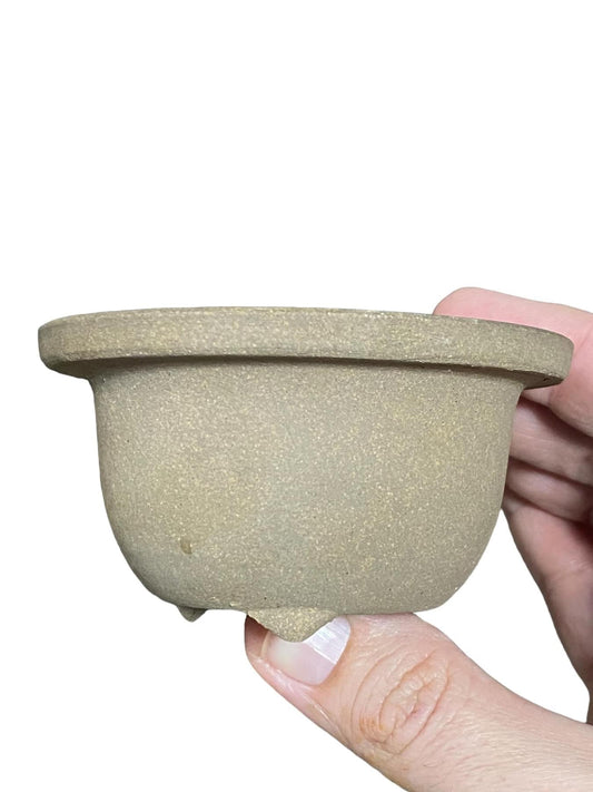 Japanese - Thick Flared Rim Bowl Style Bonsai Pot