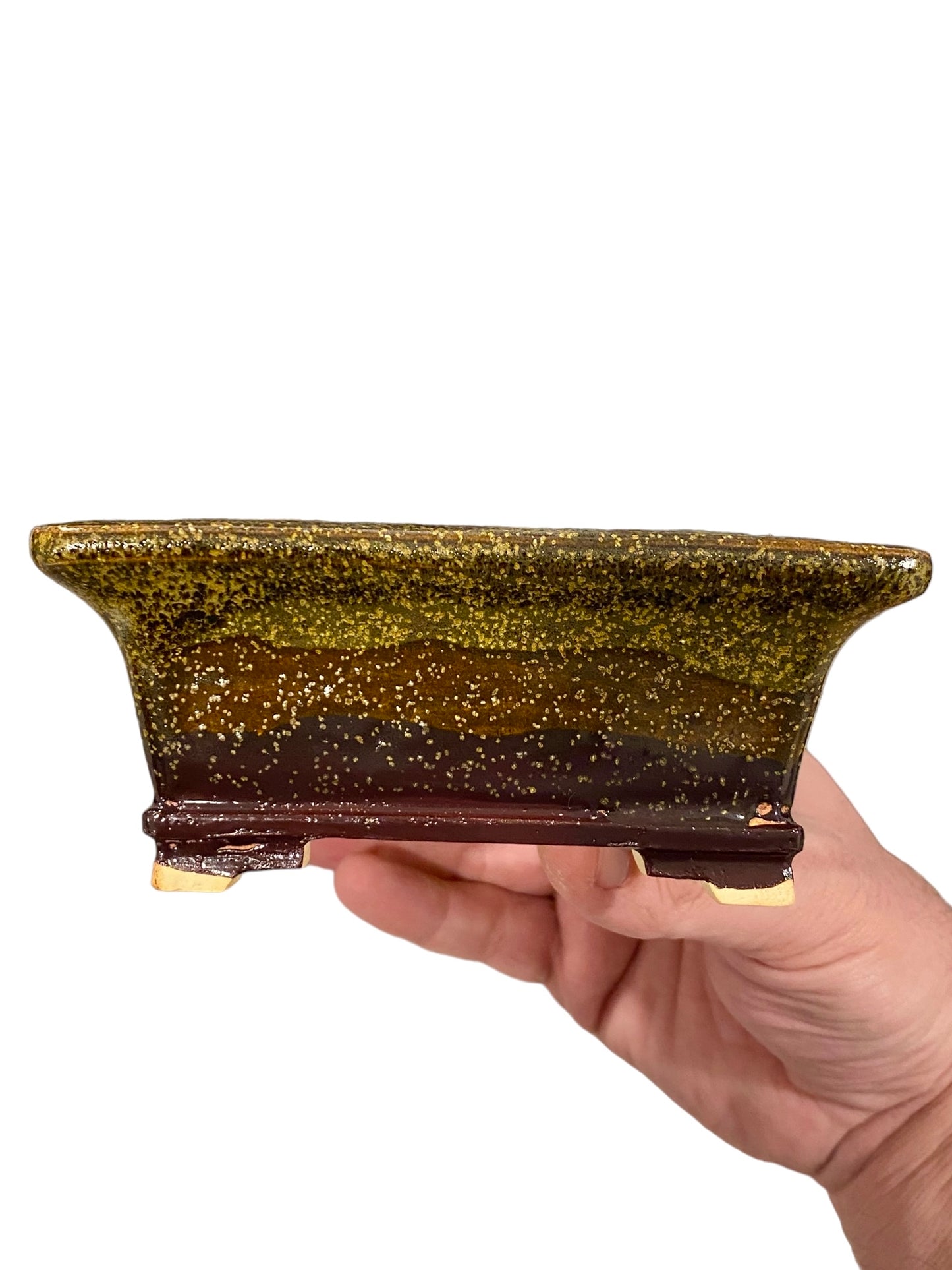 Fukuda Keiun - Triple Layered Rectangle Bonsai Pot