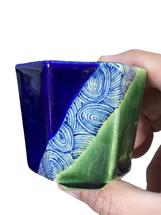 Satomi Terahata - High Quality Glazed Bonsai Pot (2-1/2” wide)