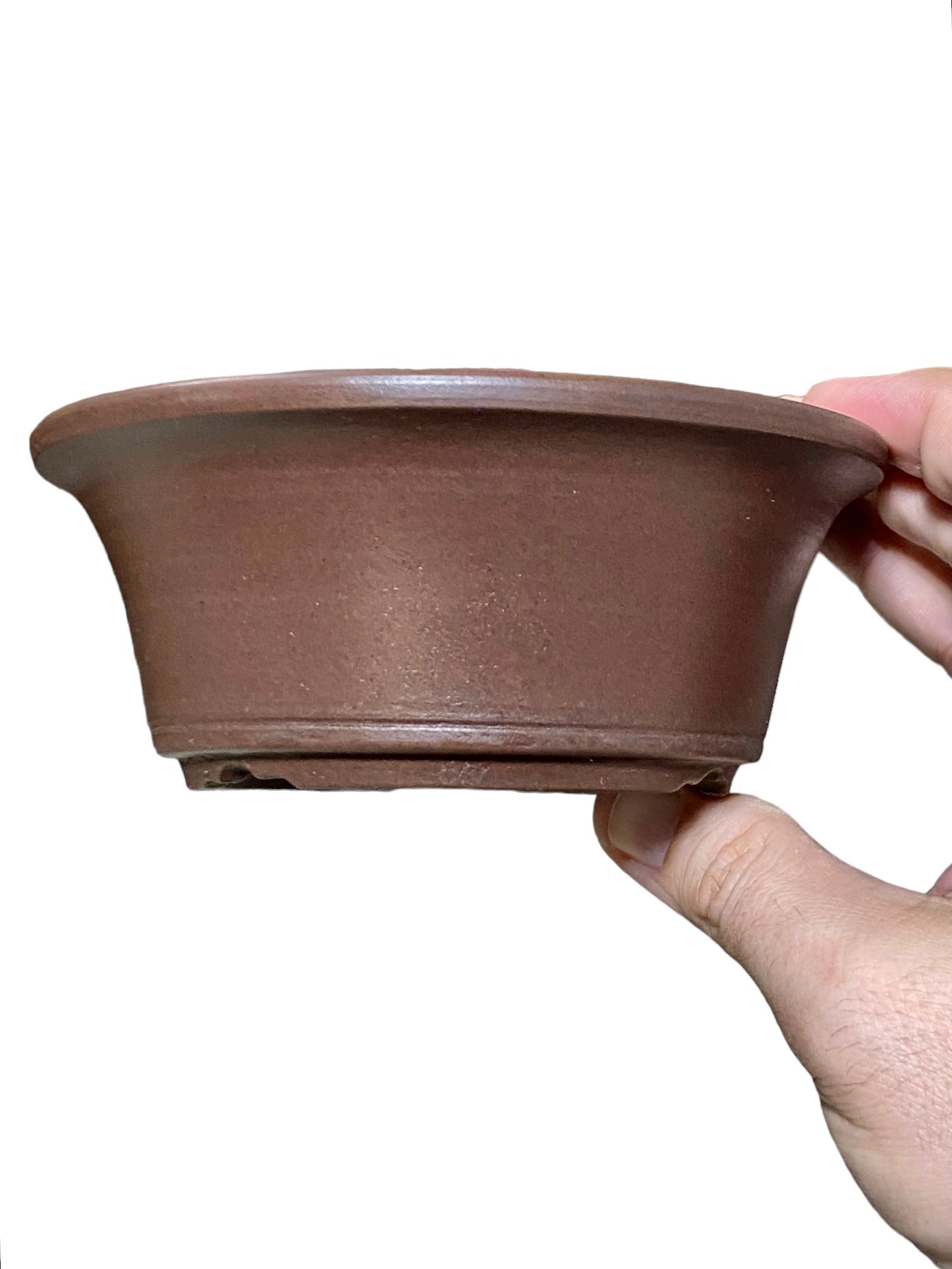 Yamaaki - Unglazed Rimmed Bowl Bonsai Pot