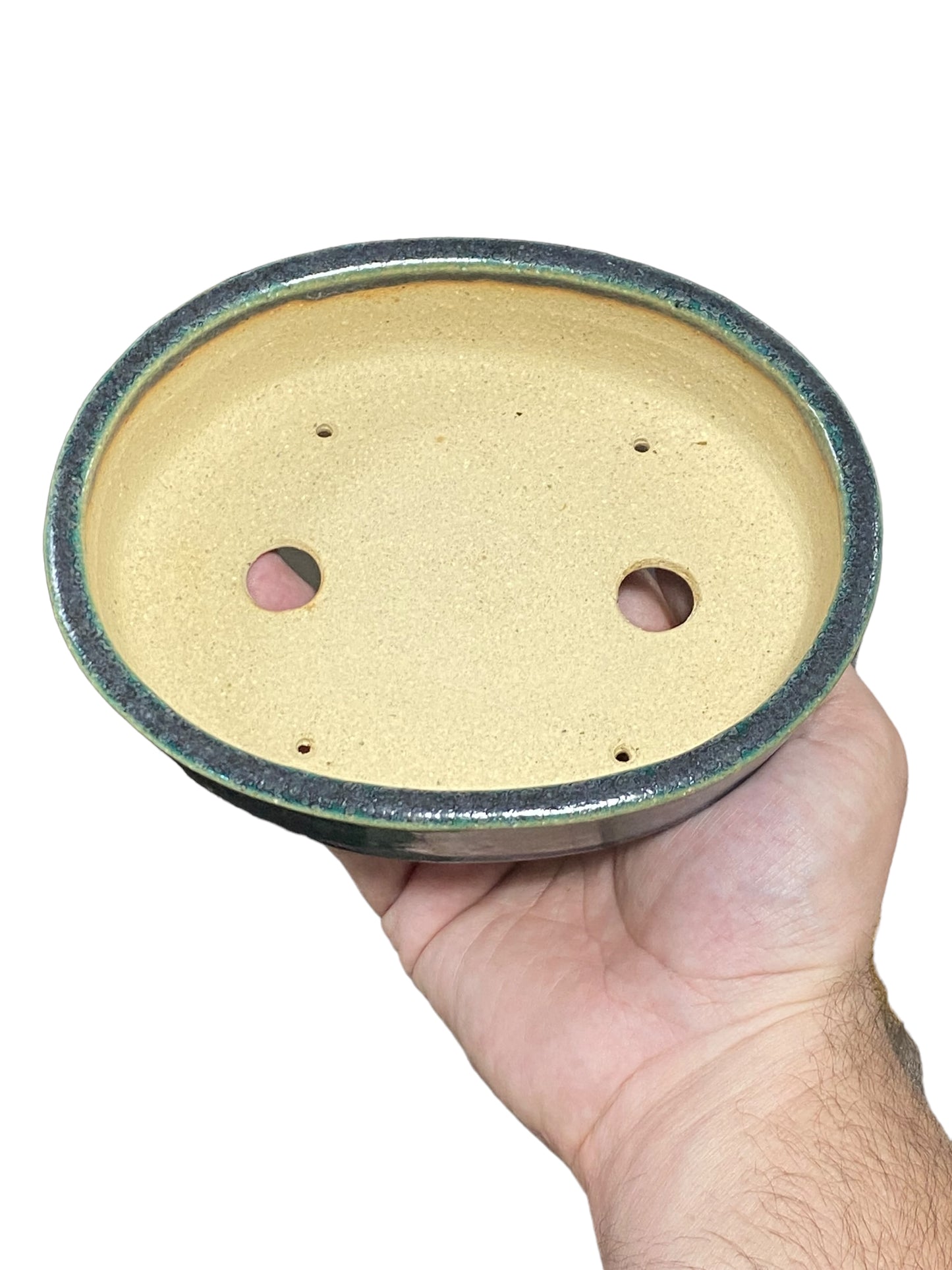 Koyo - Classic Oribe Glazed Oval Bonsai Pot